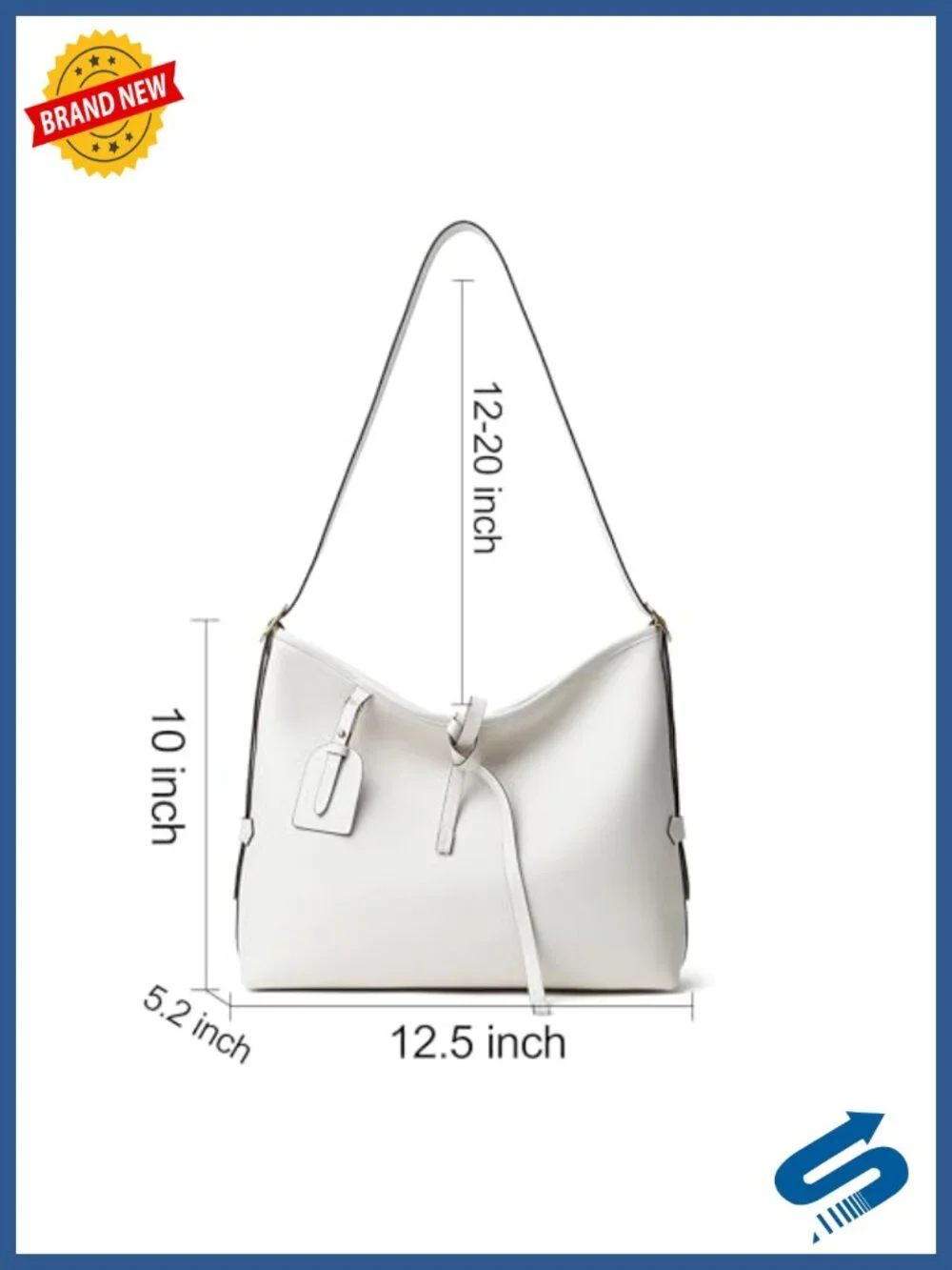 Soft Leather Hobo Bag with Adjustable Strap, Lightweight Shoulder Satchel